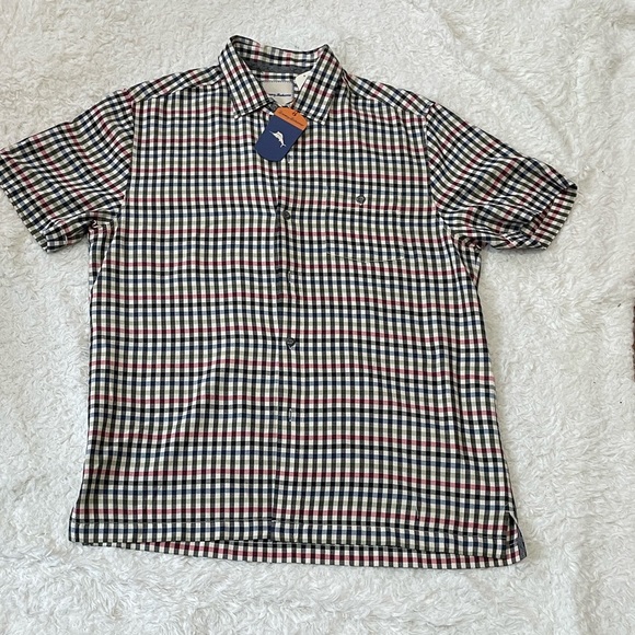 Tommy Bahama Multicolor Plaid Button Down Shirt - Picture 1 of 12